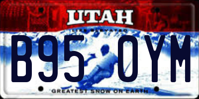 UT license plate B950YM