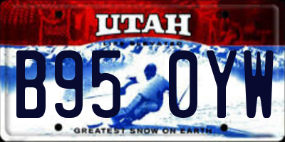 UT license plate B950YW