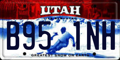 UT license plate B951NH