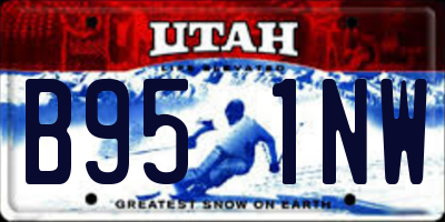 UT license plate B951NW