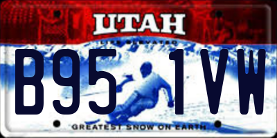 UT license plate B951VW