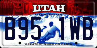 UT license plate B951WB