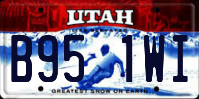 UT license plate B951WI