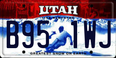 UT license plate B951WJ