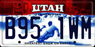 UT license plate B951WM