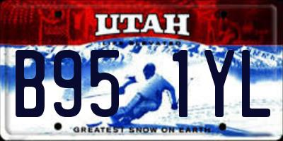 UT license plate B951YL
