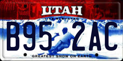 UT license plate B952AC