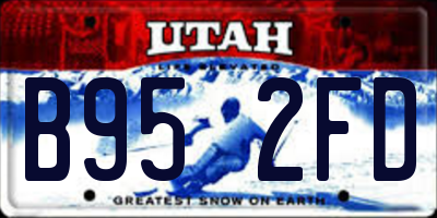 UT license plate B952FD
