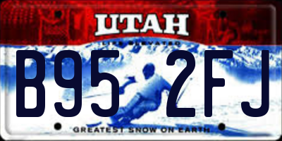 UT license plate B952FJ