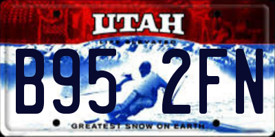 UT license plate B952FN