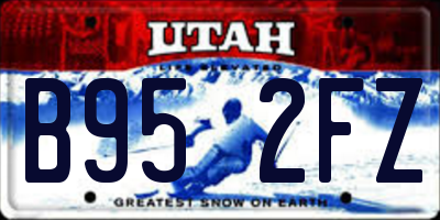 UT license plate B952FZ