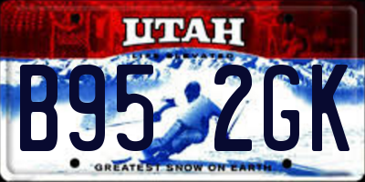 UT license plate B952GK