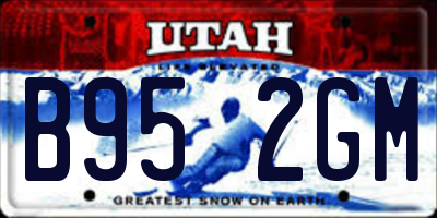 UT license plate B952GM