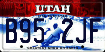 UT license plate B952JF
