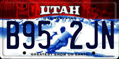 UT license plate B952JN