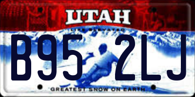 UT license plate B952LJ
