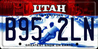 UT license plate B952LN