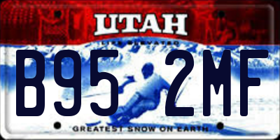 UT license plate B952MF
