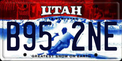 UT license plate B952NE