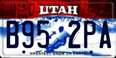UT license plate B952PA