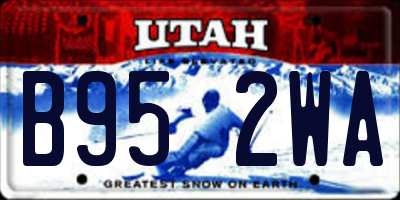 UT license plate B952WA