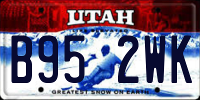 UT license plate B952WK