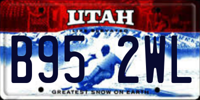 UT license plate B952WL