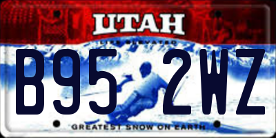 UT license plate B952WZ