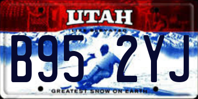UT license plate B952YJ
