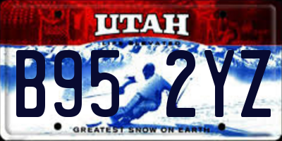 UT license plate B952YZ