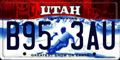 UT license plate B953AU