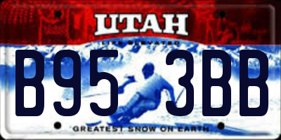 UT license plate B953BB