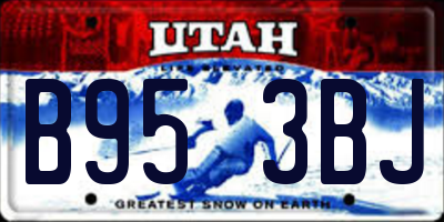 UT license plate B953BJ