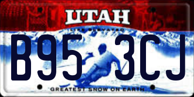 UT license plate B953CJ