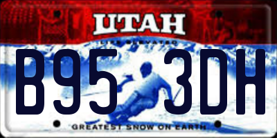 UT license plate B953DH