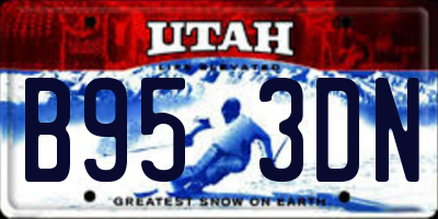 UT license plate B953DN