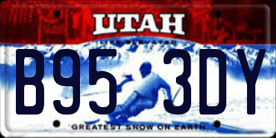 UT license plate B953DY
