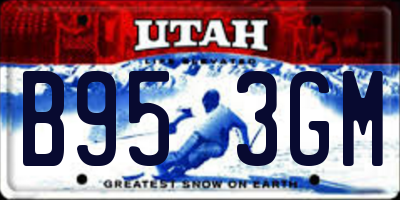 UT license plate B953GM