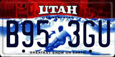 UT license plate B953GU