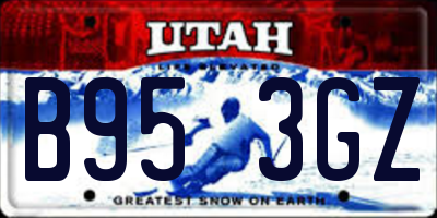 UT license plate B953GZ