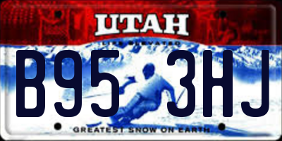 UT license plate B953HJ