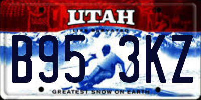 UT license plate B953KZ