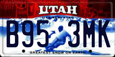 UT license plate B953MK