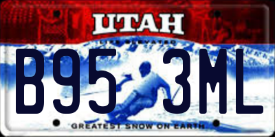 UT license plate B953ML