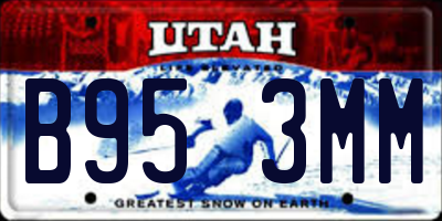 UT license plate B953MM