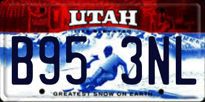UT license plate B953NL