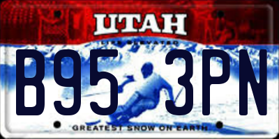UT license plate B953PN