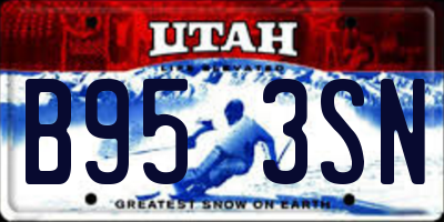 UT license plate B953SN