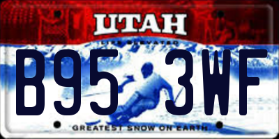 UT license plate B953WF
