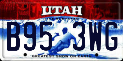 UT license plate B953WG